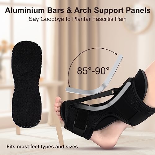 Plantar Fasciitis Night Splint, Plantar Fasciitis Achilles Tendinitis Pain Relief, Adjustable Straps Plantar Fasciitis Relief, Plantar Fasciitis Brace with Arch Support, for Men Women (1pcs)