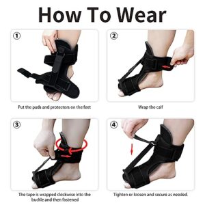 Plantar Fasciitis Night Splint, Plantar Fasciitis Achilles Tendinitis Pain Relief, Adjustable Straps Plantar Fasciitis Relief, Plantar Fasciitis Brace with Arch Support, for Men Women (1pcs)