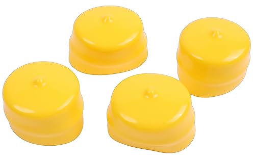 LSSOCH 4PCS Axle Yellow Cap Bearing Cover M143338 Compatible with John Deere 105 D100 D105 D110 D125 L105 L108 L110 L120 L130 LA100 LA105 LA110 LA115 X300 X304 X520 Lawn Mower and Lawn Tractor