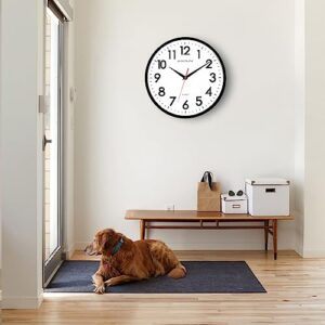 Eimtopy Wall Clock 10 Inch Silent Quality Quartz Battery Classic Digital Clock Modern Wall Clock for Office Bedroom Living Room Kitchen Home School Decor