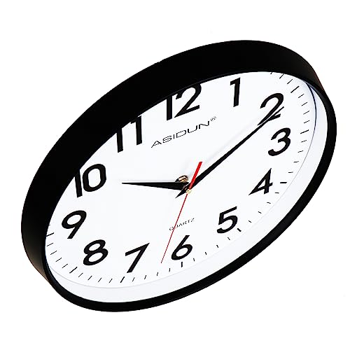 Eimtopy Wall Clock 10 Inch Silent Quality Quartz Battery Classic Digital Clock Modern Wall Clock for Office Bedroom Living Room Kitchen Home School Decor