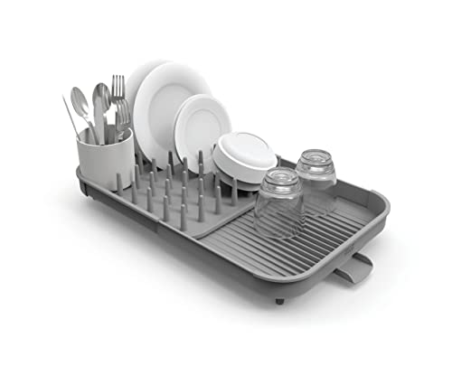 Joseph Joseph Duo Expandable Dish Drying Rack, Gray, 2-Tier