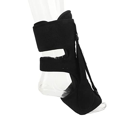 Plantar Fasciitis Night Splint, Foot Drop Support Brace, Adjustable Night Foot Splint for Women and Men (Black)