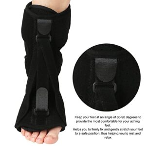 Plantar Fasciitis Night Splint, Foot Drop Support Brace, Adjustable Night Foot Splint for Women and Men (Black)