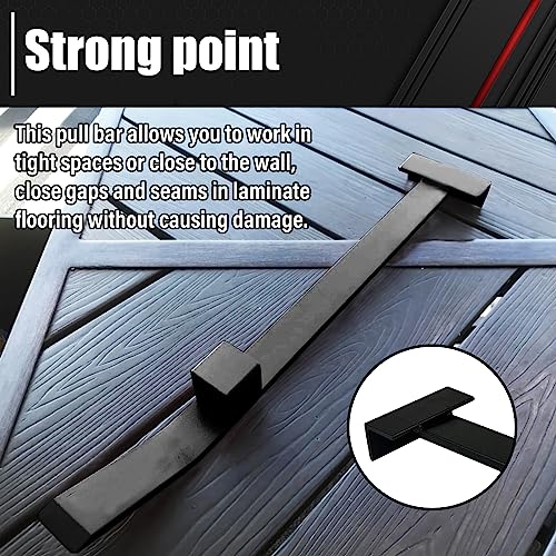 C&T 17.3’’ Heavy Duty Pull and Pry Bar for Vinyl Plank Flooring,Heavy Duty Laminate Wood Flooring Installation Set, Black