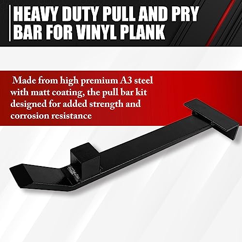 C&T 17.3’’ Heavy Duty Pull and Pry Bar for Vinyl Plank Flooring,Heavy Duty Laminate Wood Flooring Installation Set, Black