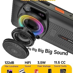 Ulefone Rugged Unlocked Phones 2023, Armor 21 122db Louder Speaker, 16+256GB, 9600mAh, 64MP+24MP Cameras, Android 13, IR Blaster, uSmart/Dock Charge Supported Rugged Smartphones T-Mobile, Black