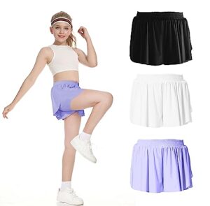 flowy shorts girls butterfly tennis skirts for girls teen preppy clothes kids running activewear athletic skort size 8