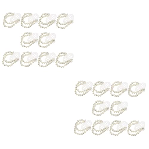 DECHOUS 20 Pcs Bridal Wrist Pearls Prom Bracelet Prom Stuff Pearl Bracelets Elastic Bead Wristband Wedding Wrist Corsages Bands Cuff Bracelet Wedding Corsage Supplies Corsage Wristlet Band