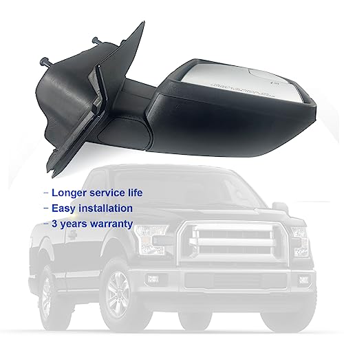 Lqito Right Passenger Side Door Mirror with Blind Spot Glass Assembly Fits 2015-2020 Ford F150 With Turn Signal Light Power Heated (6Pins) Replaces: ‎FL3Z17682CB