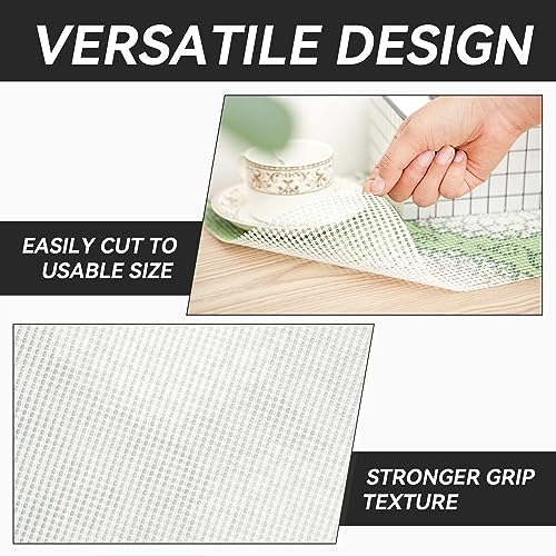 RAY STAR Shelf Liner, Non-Adhesive Refrigerator Liners for Shelves Washable 12 * 120 inch, Vinyl Shelf Drawer Liner Non-Slip Bathroom Cabinet Liner for Kitchen/Storage/Desks (Green Circle)