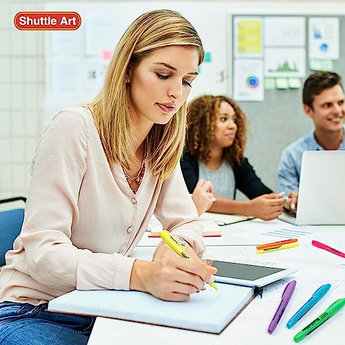 Shuttle Art 108 Pack Highlighters, Highlighters Assorted Colors Set, 6 Bright Colors Chisel Tip Dry-Quickly Non-Toxic Highlighter Markers Bulk for Adults Kids Highlighting in Home School Office