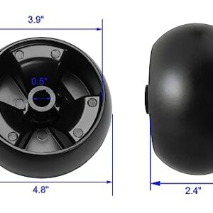 Replacement 734-04155 Deck Wheels Fit for Cad Mower - Deck Gauge Wheels Compatible with Cad LTX1050 LTX1040 XT1 Enduro Riding Mower, Craftsman LT2000 LT2500 42" 46" 50" 54" Deck Lawn Mower, 4 Pack