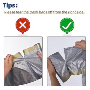 Trash Bags, Drawstring, 45 Count 8 Gallon Trash Bags/Garbage Bags, Wastebasket Liners for Bathroom Bedroom Office Trash Can