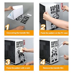 Cyberpunk: Edgerunners Sticker for PC Case,Anime Decor Decals for ATX Computer Chassis Skin,Waterproof Easy Removable (Black and White)