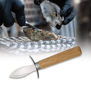 Fenteer Clam Shellfish Seafood Opener Seafood Opening Tool Durable Stainless Steel Clam Shucking Clam Cutter Shucker for Shellfish Party Supply Home, Style B