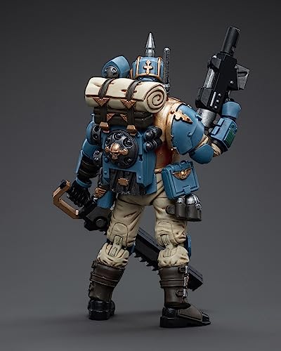 Pipigirl JoyToy Warhammer 40K Genuine License 1/18 Soldier, Astra Militarum Tempestus Scions Squad 55th Kappic Eagles Tempestor, 4.21 inch Models Action Figures Kits (Tempestor)