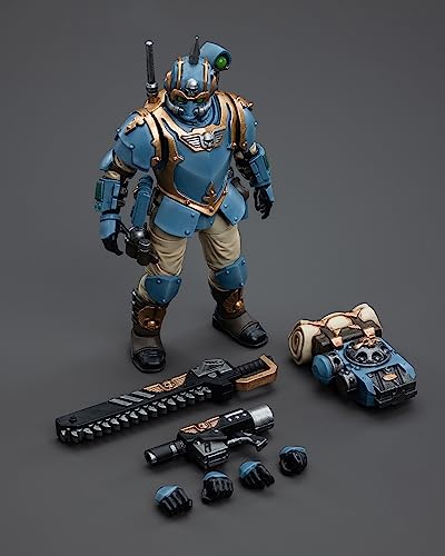 Pipigirl JoyToy Warhammer 40K Genuine License 1/18 Soldier, Astra Militarum Tempestus Scions Squad 55th Kappic Eagles Tempestor, 4.21 inch Models Action Figures Kits (Tempestor)