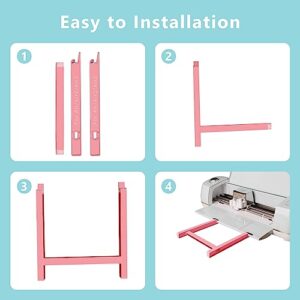 Extension Tray for Cricut Explore Air, Extender Tray Compatible with Cricut Mat, Cutting Mat Extender Support for Explore Air Series, Essential Accessories and Supplies for Explore Air series(Pink)