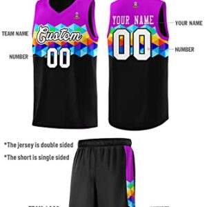 Personalized Basketball Jersey and Shorts Team Name Number Logo-Custom Basketball Jersey Uniform for Men Women Kids