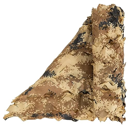LOOGU Bulk Rolls of Camouflage Netting for Photography Background Camo Decorative Net and Hunting Blinds (Desert Digital, 1.5x5M=5x16.4ft)