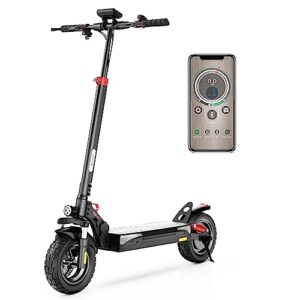 iscooter electric scooter adult, 800w motor e-scooter up to 25 miles range, top speed 25mph, 10" off road pneumatic tires, adjustable handlebar height foldabable commuting e scooter for adults