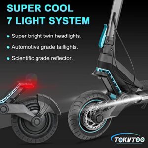 Electric Scooter Adults 30 MPH, Powerful 1200W Motor Foldable Kick Scooter Up to 28-37 Miles, 10" Tires Sports Scooter Commuting Electric Scooter, Double Shock Absorption and LCD Touch Screen (Grey)