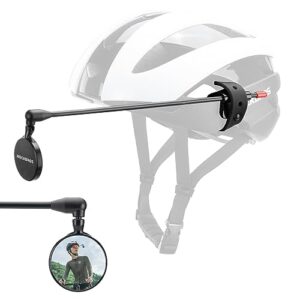 rockbros bike helmet mirror, aluminum alloy moldable frame, detachable fixing way, cycling mirror fit 90% bicycle helmet, lightweight, bike accessories