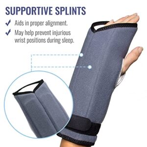 Heelbo Night Wrist Support Brace for Carpal Tunnel, Arthritis Pain, Tendonitis, Beaded Cushion Support, FSA & HSA Eligible, Fits Right & Left Hand, Adjustable, Unisex, Universal Fit, Made for Sleep