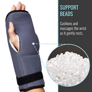 Heelbo Night Wrist Support Brace for Carpal Tunnel, Arthritis Pain, Tendonitis, Beaded Cushion Support, FSA & HSA Eligible, Fits Right & Left Hand, Adjustable, Unisex, Universal Fit, Made for Sleep