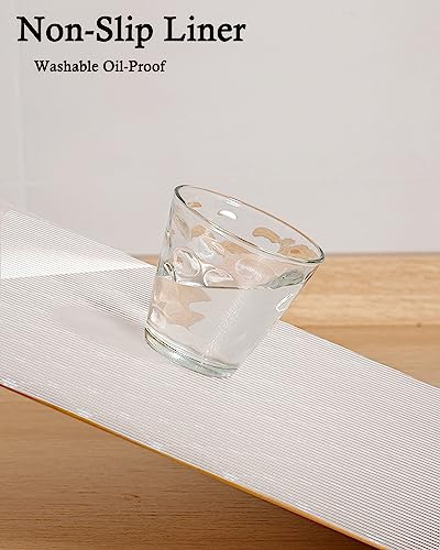 Cabinet Drawer Shelf Liners Non Adhesive 14 Inch Wide X 20 Ft Non Slip Waterproof Kitchen Cupboard Pantry Mat Washable Refrigerator Shelf Liners Bathroom Drawer Protector Liner