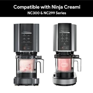 ChooKaChoo Containers Replacement for Ninja Creami Pints and Lids, Compatible with NC301 NC300 NC299 Series Ice Cream Maker, Leak-proof Lids, BPA Free, Dishwasher Safe