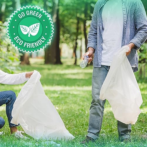 AOMKES 2.6 Gallon Small Trash Bags - 93 Counts Bathroom Garbage Bags,Unscented Wastebasket Liners,Strong Kitchen Bin Bags,10Liters White Trash Bags For Office,Bedroom,Living Room,43x50CM