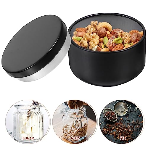 Luxshiny 50ml Tea Tins Canister with Airtight Lids 10pcs Round Metal Candy Tin Jars Tinplate Empty Cookie Box Wedding Party Favor Treat Container