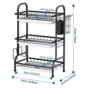 DUANFEE 3 Tier Dish Drying Rack and 2 Tier Dish Drying Rack