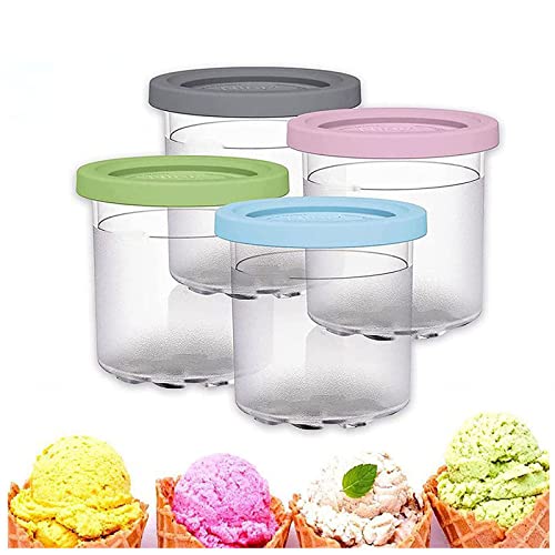 Creami Deluxe Pints, for Ninja Ice Cream Maker Pints, Creami Pint Containers Bpa-Free,Dishwasher Safe Compatible with NC299AMZ,NC300s Series Ice Cream Makers