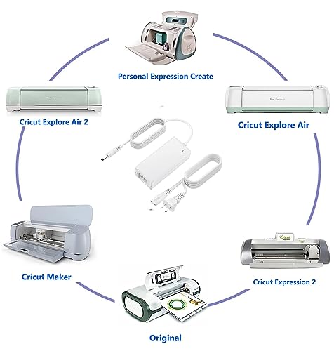 18V Power Cord Compatible with Cricut Maker and Cricut Explore Air 2 Cutting Machine Mini Cake Explore One Create Cricut Maker Replacement for 18V 3a DC cricut Explore air 2 Accessories