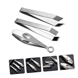 Anneome 3pcs Hair Removal Clip Fish Scaler Tool Razor Blade Scraper Tool Seafood Tools Hair Removing Fishbone Pliers Pig Hair Pig Hair Tweezer Kitchen Accessory Duck Hair Removing Tweezer