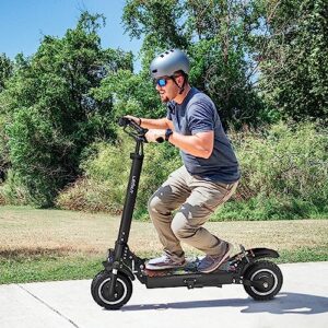Electric Scooter 2800w Motor, 60 Miles Long Range & 40 MPH Speed, Upgraded 52V 25AH Battery, 10'' Heavy Duty Off-Road Tire, Electric Scooter for Adults