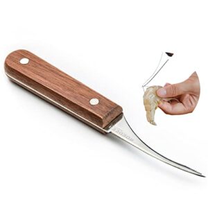 roedeer shrimp deveiner knife,sharp stainless steel blade and wooden handle,shrimp deveining tool,butterfly shrimp,essential tool for home kitchen (shrimp knife - i)