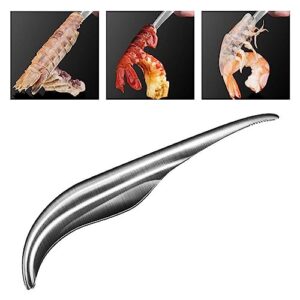 ＫＬＫＣＭＳ Prawn Deveiner Tool Stainless Steel Prawn Peeling Fish Scale Remover Prawn Cleaning Tool Seafood Sheller Cleaner for Restaurants Party Cooks