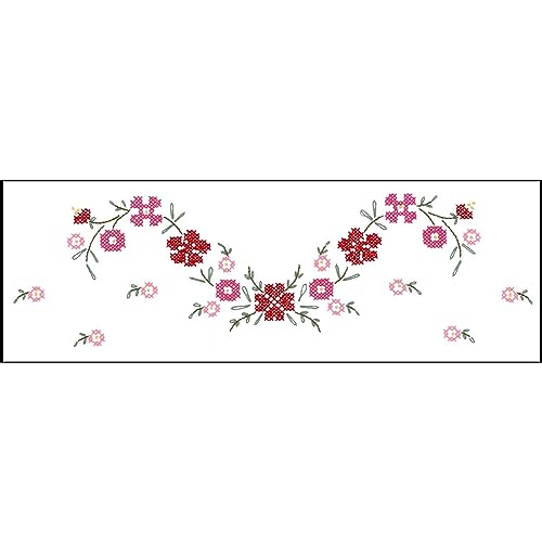 Herrschners Alma Dresser Scarf Stamped Embroidery or Stamped Cross-Stitch