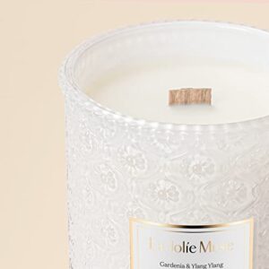 LA JOLIE MUSE Scented Candle, Large Candle for Home, Fancy Jar Candle for Gift, Gardenia Ylang Ylang & Vanilla Coconut, 19.4 Oz Each one