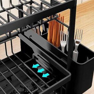 MCUIATN Dish Drying Rack -Multifunctional Dish Rack (Black)