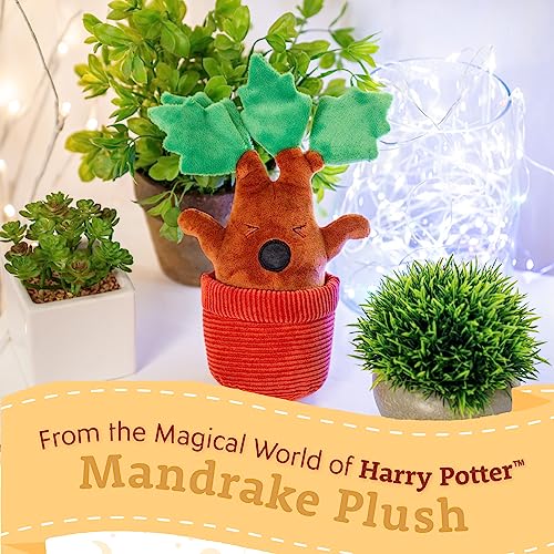 KIDS PREFERRED Harry Potter Mandrake Plush Stuffed Animal with Embroidered Details and Crinkle Leaves for Babies, Toddlers, and Kids 10 inches