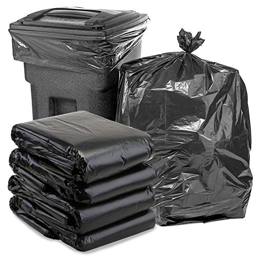 45 Gallon Trash Bags,50 Pieces large Black Heavy Duty Trash Can Liners,Large Size Trash bags Garbage Bags for Indoor and Outdoor