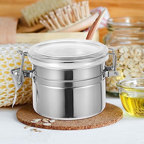 Coffee Jars with Lids Coffee Canister Airtight Stainless Steel Coffee Bean Container Ground Coffee Jar Food Storage Container for Tea Flour Sugar Coffee Airtight Container