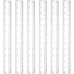 30 pcs 12 inch ruler bulk plastic flexible rulers with inches and centimeters kids ruler straight measuring drafting tools for school education families kids students (clear,plastic)