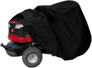 lawn mower cover,riding lawn mower cover for rider garden tractor.outdoor heavy duty protects against water, uv, dust, dirt, wind.72 l x 54" w x 46" h (black)
