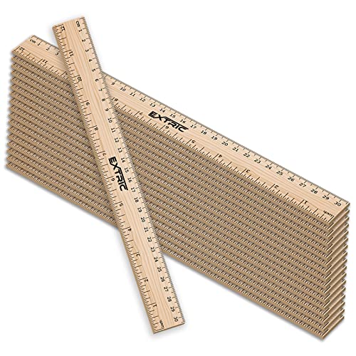 Rulers 36 Pack - Rulers 12 Inch, Rulers for Kids Great for School, Classroom - Wooden Ruler for Home and Office